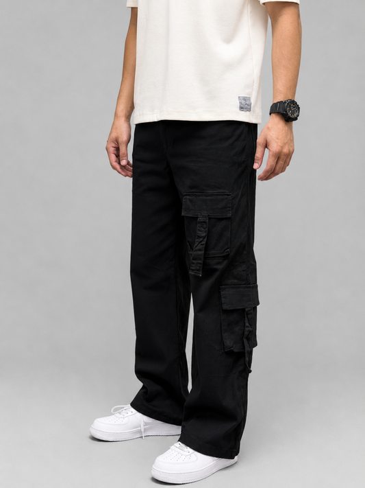 PANTALON CARGO NEGRO