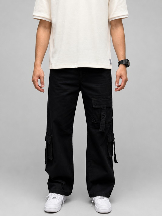 PANTALON CARGO NEGRO